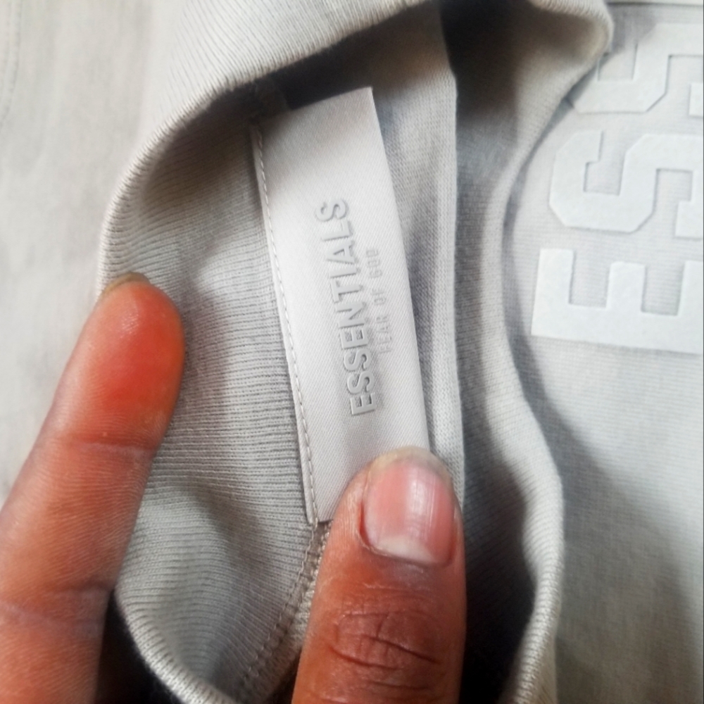 Fear the god (essentials tshirt) grey ..size large